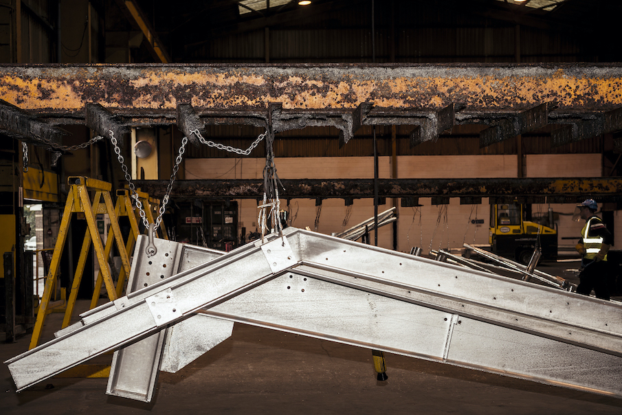 Hot dip galvanized structural steelwork